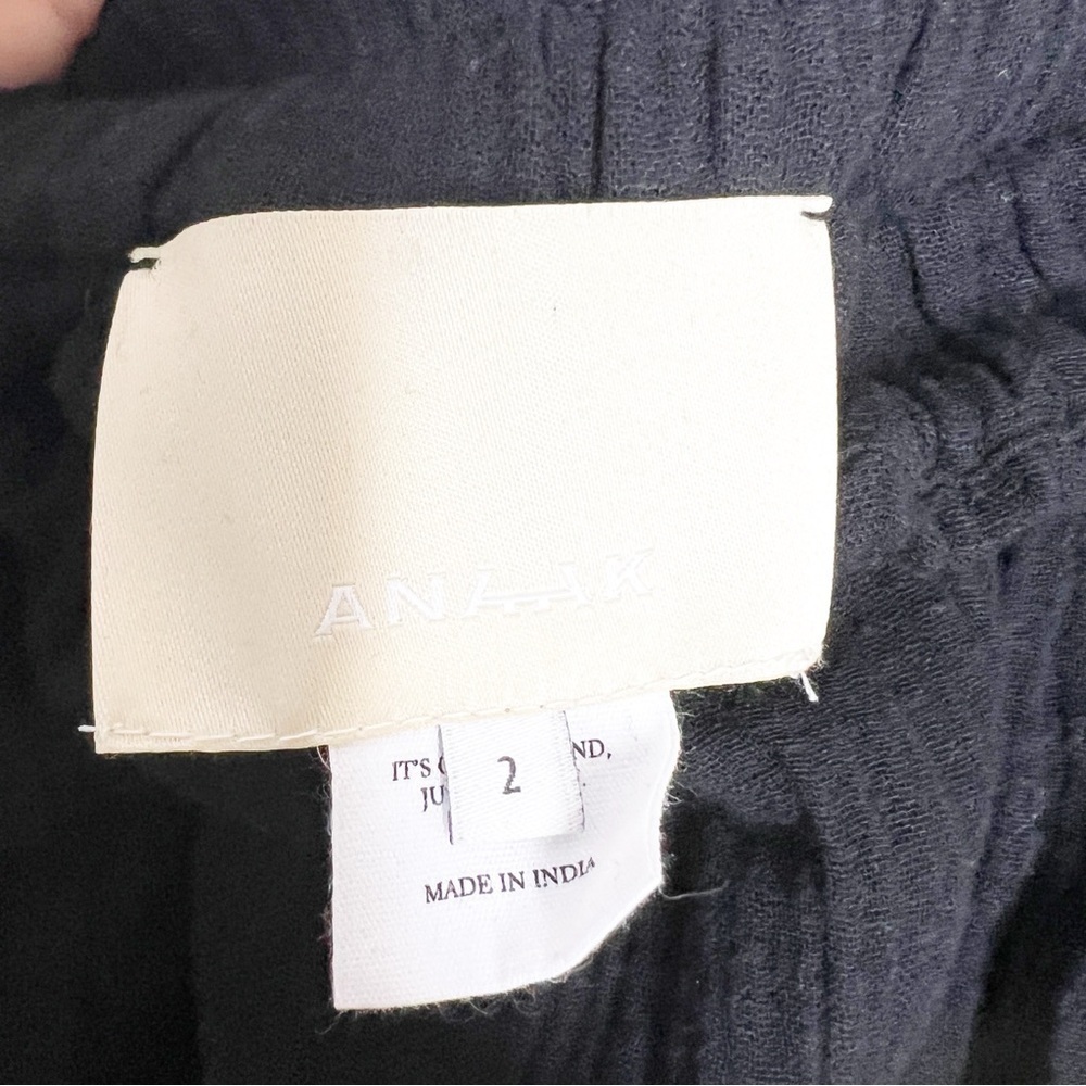AnaaK PRIMA ARABESQUE PANTS Black 100% Cotton Gauze Pants Size 2 Medium - Picture 11 of 13